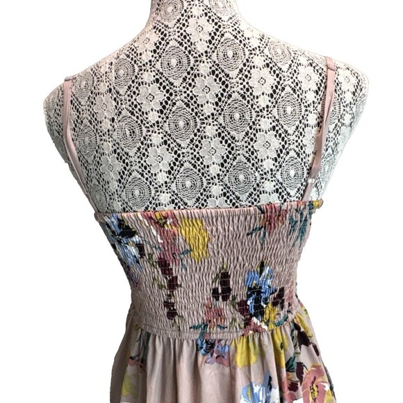 band of The Free Maxi Dress Bustier Smocked Back Mauve Blush pink Size M fairy - Picture 10 of 13